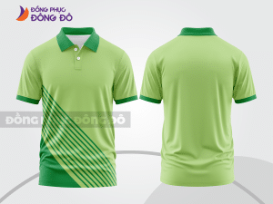 Mẫu thiết kế áo polo basic đồng phục công ty màu xanh lá mạ ctpb708