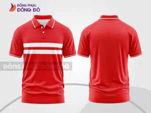 Mẫu thiết kế áo polo basic đồng phục công ty màu đỏ tươi ctpb72