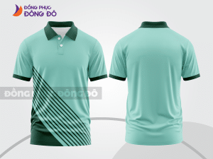 Mẫu thiết kế áo polo basic đồng phục công ty màu xanh ngọc ctpb723