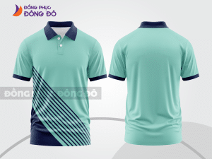 Mẫu thiết kế áo polo basic đồng phục công ty màu xanh ngọc ctpb724
