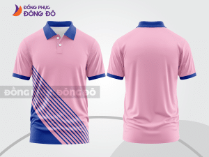Mẫu thiết kế áo polo basic đồng phục công ty màu hồng phấn ctpb725