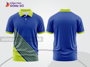 Mẫu thiết kế áo polo basic đồng phục công ty màu xanh dương ctpb730
