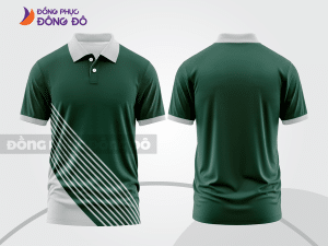 Mẫu thiết kế áo polo basic đồng phục công ty màu xanh két ctpb738