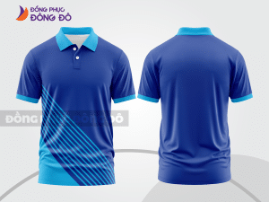 Mẫu thiết kế áo polo basic đồng phục công ty màu xanh dương ctpb741