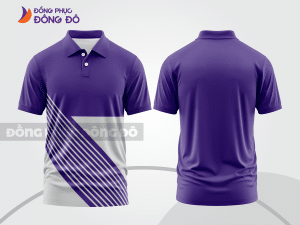 Mẫu thiết kế áo polo basic đồng phục công ty màu tím ctpb742