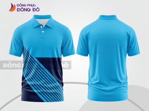 Mẫu thiết kế áo polo basic đồng phục công ty màu xanh da trời ctpb744
