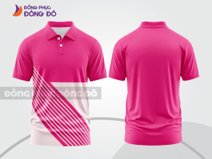 Mẫu thiết kế áo polo basic đồng phục công ty màu hồng đậm ctpb750