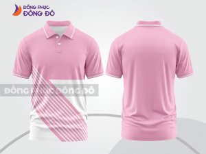 Mẫu thiết kế áo polo basic đồng phục công ty màu hồng phấn ctpb751