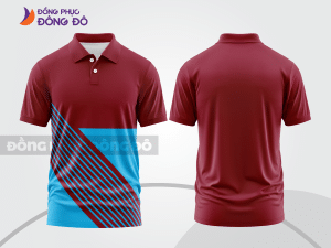 Mẫu thiết kế áo polo basic đồng phục công ty màu đỏ đô ctpb753