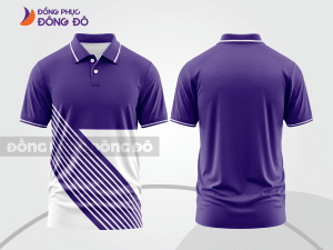Mẫu thiết kế áo polo basic đồng phục công ty màu tím ctpb755