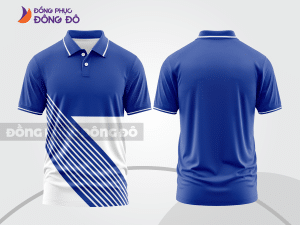 Mẫu thiết kế áo polo basic đồng phục công ty màu xanh biển ctpb757