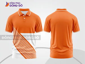 Mẫu thiết kế áo polo basic đồng phục công ty màu cam ctpb758