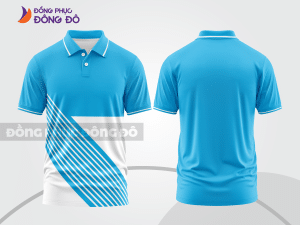 Mẫu thiết kế áo polo basic đồng phục công ty màu xanh da trời ctpb759