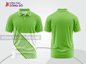 Mẫu thiết kế áo polo basic đồng phục công ty màu xanh lá mạ ctpb760