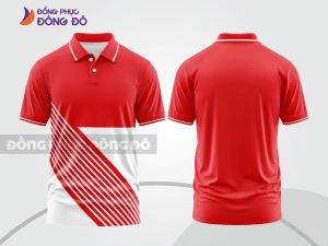 Mẫu thiết kế áo polo basic đồng phục công ty màu đỏ tươi ctpb761