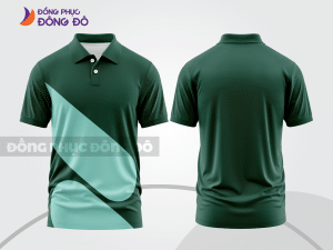Mẫu thiết kế áo polo basic đồng phục công ty màu xanh két ctpb782