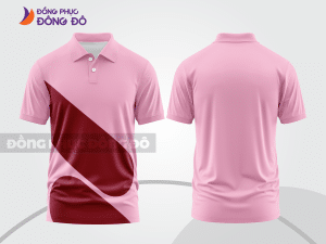 Mẫu thiết kế áo polo basic đồng phục công ty màu hồng phấn ctpb786