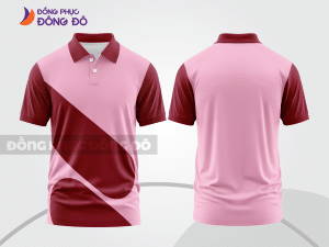 Mẫu thiết kế áo polo basic đồng phục công ty màu hồng phấn ctpb787