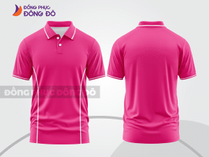 Mẫu thiết kế áo polo basic đồng phục công ty màu hồng đậm ctpb840