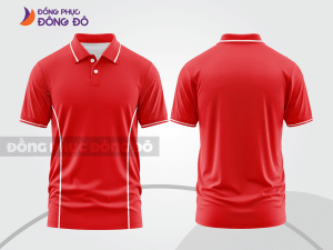 Mẫu thiết kế áo polo basic đồng phục công ty màu đỏ tươi ctpb842