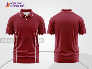 Mẫu thiết kế áo polo basic đồng phục công ty màu đỏ đô ctpb843