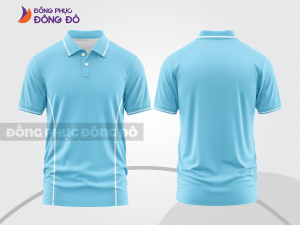 Mẫu thiết kế áo polo basic đồng phục công ty màu xanh da trời ctpb850