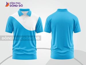Mẫu thiết kế áo polo basic đồng phục công ty màu xanh da trời ctpb853