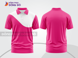 Mẫu thiết kế áo polo basic đồng phục công ty màu hồng đậm ctpb859