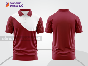 Mẫu thiết kế áo polo basic đồng phục công ty màu đỏ đô ctpb862