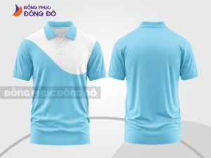 Mẫu thiết kế áo polo basic đồng phục công ty màu xanh da trời ctpb869
