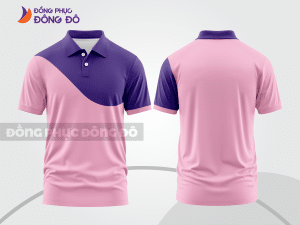 Mẫu thiết kế áo polo basic đồng phục doanh nghiệp đẹp màu hồng phấn ctpb879