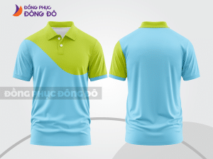 Mẫu thiết kế áo polo basic đồng phục doanh nghiệp đẹp màu xanh da trời ctpb888