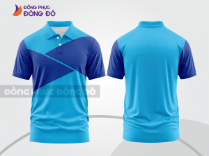Mẫu thiết kế áo polo basic đồng phục doanh nghiệp đẹp màu xanh da trời ctpb891