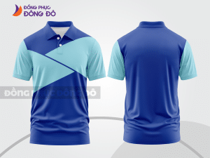 Mẫu thiết kế áo polo basic đồng phục doanh nghiệp đẹp màu xanh biển ctpb892