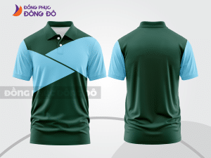 Mẫu thiết kế áo polo basic đồng phục doanh nghiệp đẹp màu xanh két  ctpb896