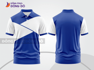 Mẫu thiết kế áo polo basic đồng phục doanh nghiệp đẹp màu xanh dương ctpb910