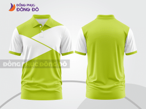 Mẫu thiết kế áo polo basic đồng phục doanh nghiệp đẹp màu xanh nõn chuối ctpb913