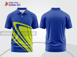 Mẫu thiết kế áo polo basic đồng phục doanh nghiệp đẹp màu xanh dương ctpb923