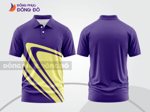 Mẫu thiết kế áo polo basic đồng phục doanh nghiệp đẹp màu tím ctpb931