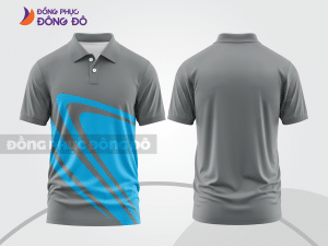 Mẫu thiết kế áo polo basic đồng phục doanh nghiệp đẹp màu ghi xám ctpb934