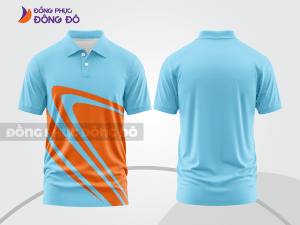 Mẫu thiết kế áo polo basic đồng phục doanh nghiệp đẹp màu xanh da trời ctpb937