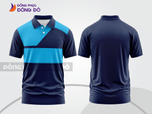 Mẫu thiết kế áo polo basic đồng phục doanh nghiệp đẹp màu xanh tím than ctpb941