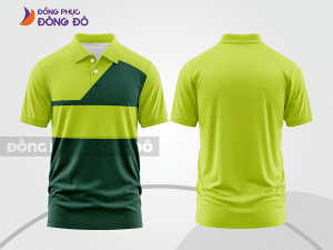 Mẫu thiết kế áo polo basic đồng phục doanh nghiệp đẹp màu xanh nõn chuối ctpb943