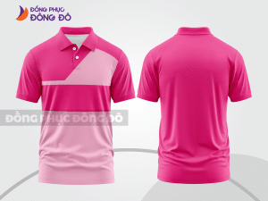 Mẫu thiết kế áo polo basic đồng phục doanh nghiệp đẹp màu hồng đậm ctpb949