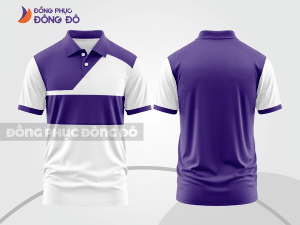 Mẫu thiết kế áo polo basic đồng phục doanh nghiệp đẹp màu tím ctpb952