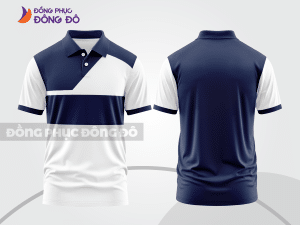 Mẫu thiết kế áo polo basic đồng phục doanh nghiệp đẹp màu xanh tím than ctpb953