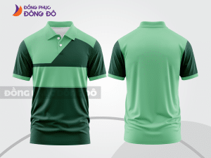 Mẫu thiết kế áo polo basic đồng phục doanh nghiệp đẹp màu xanh két ctpb956