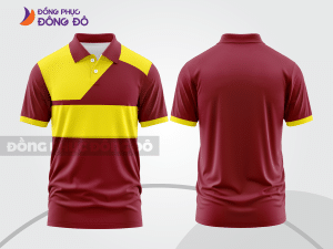 Mẫu thiết kế áo polo basic đồng phục doanh nghiệp đẹp màu đỏ đô ctpb958