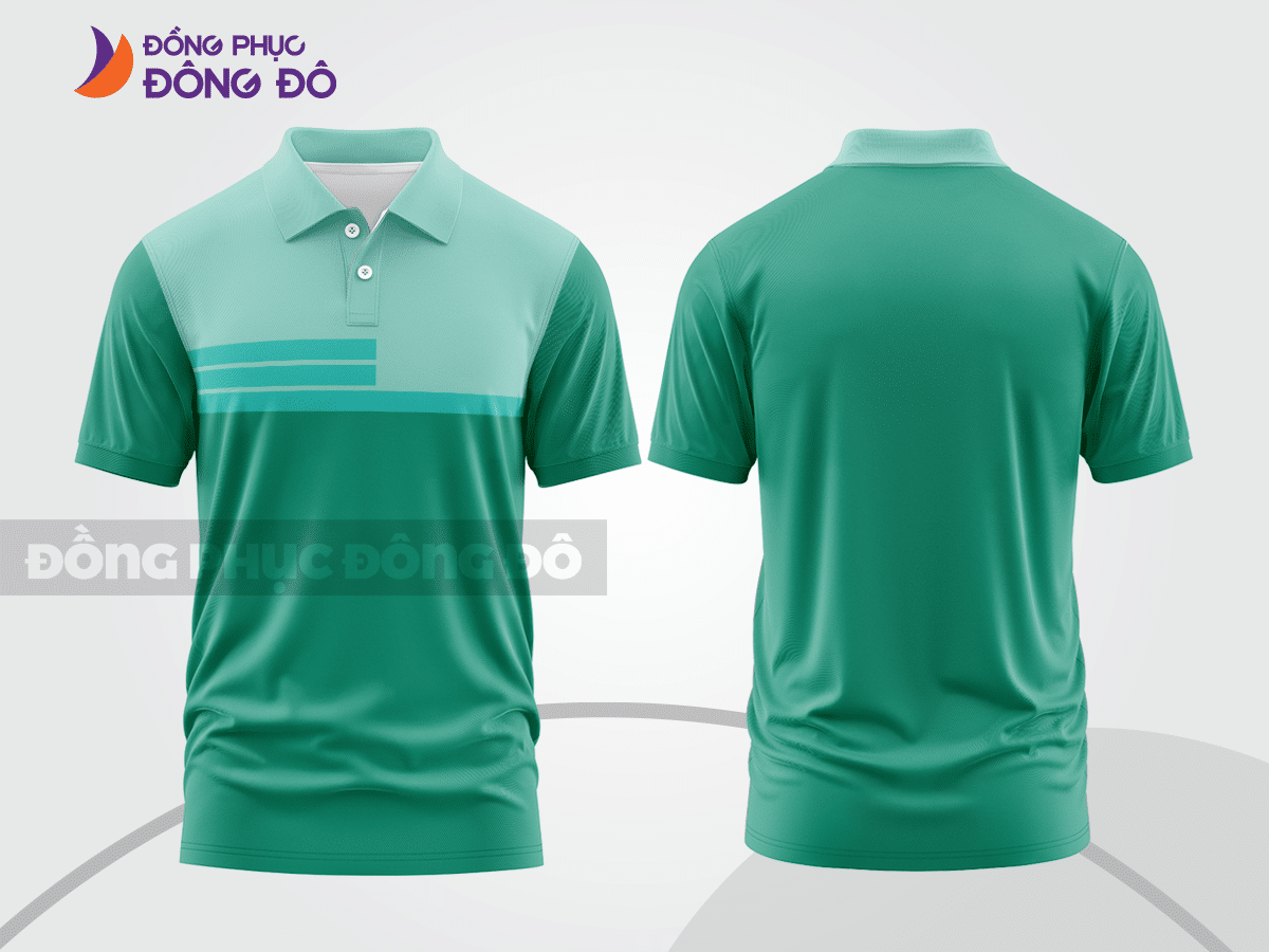 Mẫu thiết kế áo polo basic đồng phục công ty màu xanh ngọc ctpb96