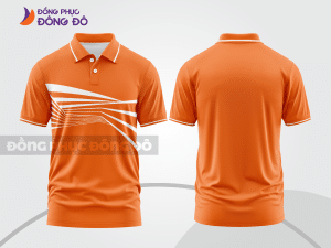 Mẫu thiết kế áo polo basic đồng phục doanh nghiệp đẹp màu cam ctpb962